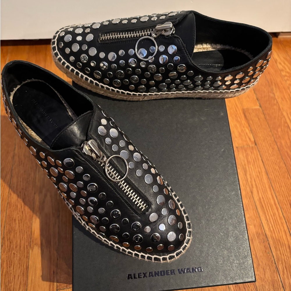 Alexander Wang Grommet Zipper Espadrille sz 7